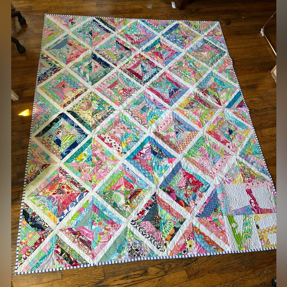 Handmade Lily Pulitzer Quilt - Twin (63x78.5)